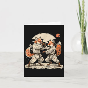 Judo Fox Nature Kickboxing Taekwondo Martial Arts Card