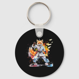 Judo Fox Nature Kickboxing Taekwondo Martial Arts Key Ring