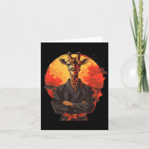 Judo Giraffe Nature Kickboxing Taekwondo Martial Card