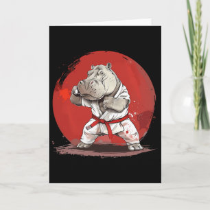 Judo Hippo Nature Kickboxing Taekwondo Martial Art Card
