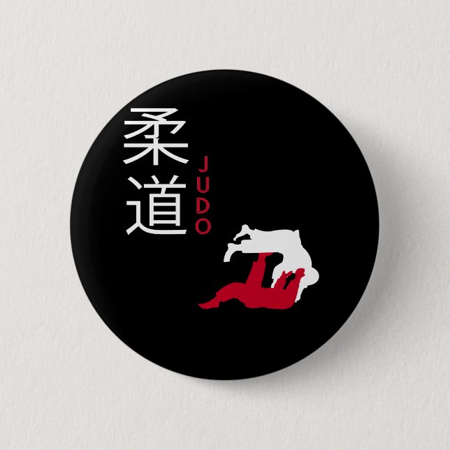 Judo Japanese Martial Arts 6 Cm Round Badge (Front)