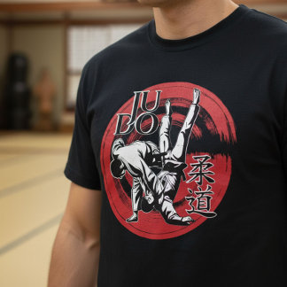 Judo Kanji and Rising Sun Throw - Martial Arts T-Shirt