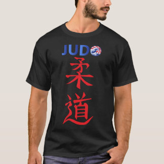 Judo Kanji Lettering Graphic With Japanese Flag T-Shirt