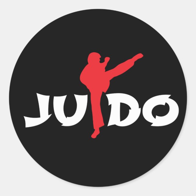 Judo Kicks Martial Arts Kung Fu Japan - Gift Idea Classic Round Sticker (Front)