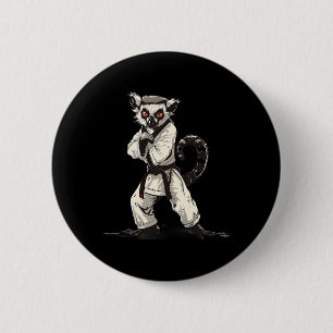 Judo Lemur Nature Kickboxing Taekwondo Martial Art 6 Cm Round Badge