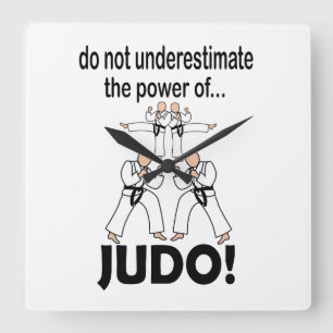 Judo Martial Arts Karate Taekwondo Judo Square Wall Clock