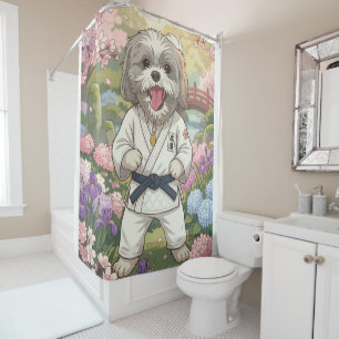 Judo Master Shih Tzu Shower Curtain