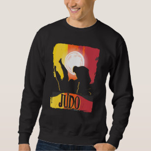 Judo Men Vintage Judoka 80s Retro Japanese Martial Sweatshirt