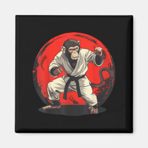 Judo Monkey Jiu-Jitsu Taekwondo Kung Fu Judo Magnet