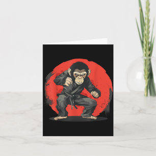 Judo Monkey Taekwondo MMA Jiu-Jitsu Kung Fu Monkey Card