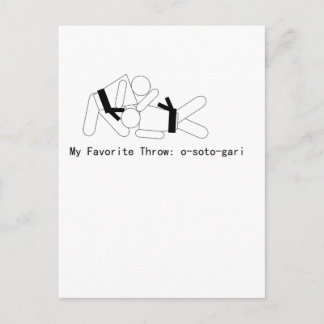 Judo My Fav Throw Osoto Gari Postcard