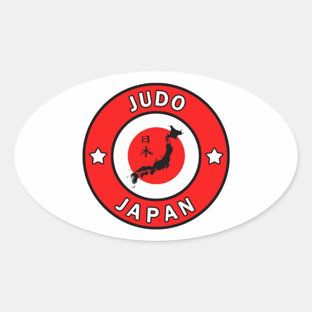 Judo Oval Sticker (Front)