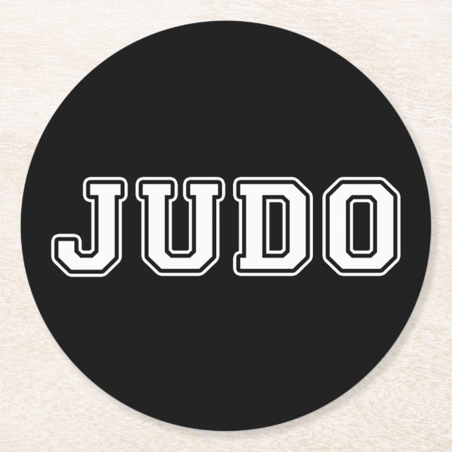 Judo Round Paper Coaster (Front)