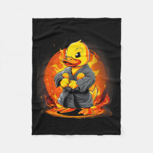 Judo Rubber Duck Nature Kickboxing Taekwondo Fleece Blanket