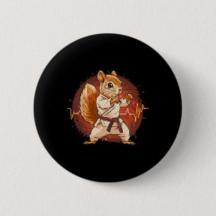 Judo Squirrel Heartbeat Kickboxing Taekwondo Marti 6 Cm Round Badge