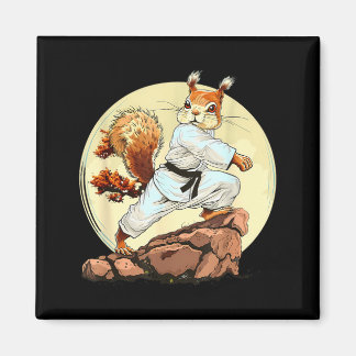 Judo Squirrel Karate MMA Taekwondo Martial Arts Magnet