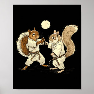Judo Squirrel Kickboxing MMA Martial Arts Judo Poster