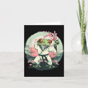 Judo Taekwondo Frog Sakura Flowers Kickboxing MMA Card