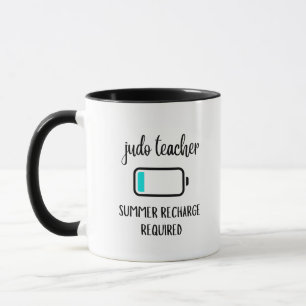 Judo Teacher Summer Recharge - Funny Martial Arts  Mug