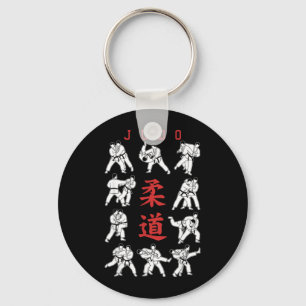Judo Throw Sweep MMA Mixed Martial Arts Kanji Gi Key Ring