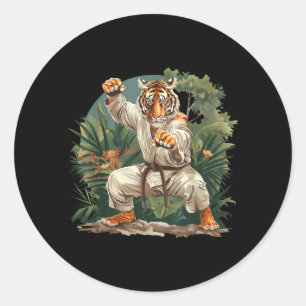 Judo Tiger Nature MMA Jiu-Jitsu Taekwondo Martial Classic Round Sticker