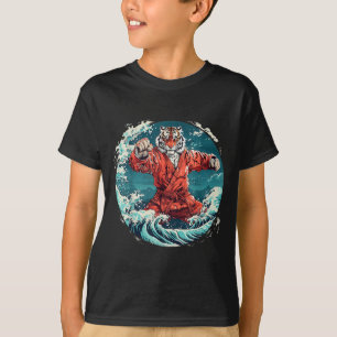 Judo Tiger Waves Judo Taekwondo Kickboxing Martial T-Shirt
