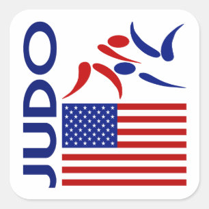 Judo United States Square Sticker