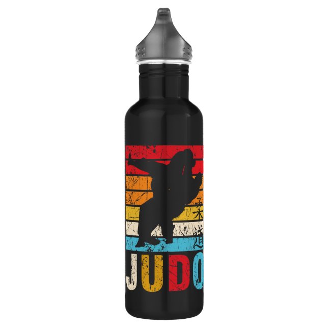 Judo Ura Nage Judoka Retro Sunset 710 Ml Water Bottle (Right)