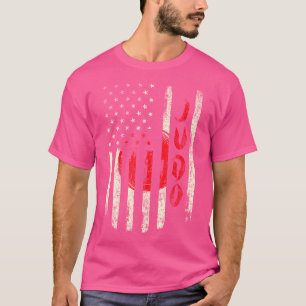 Judo Usa American Japan Flag Judoka Japanese Marti T-Shirt
