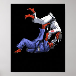 Judo Wrestling Demons Oni Poster