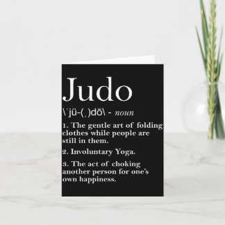 Judoka Mens Childrens Clothing Judo Definition Card