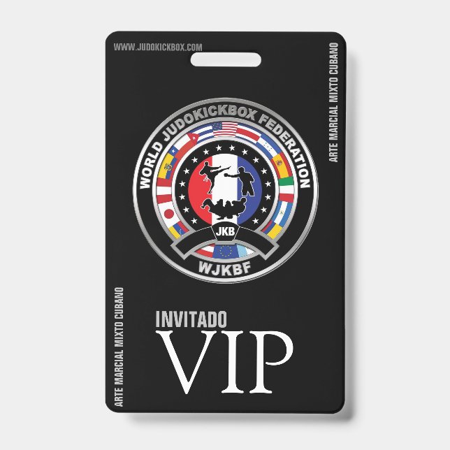 JUDOKICKBOX Badge - Credencial Vip ID Badge (Front)