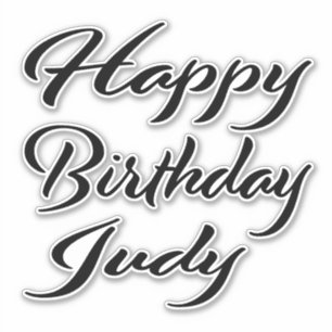 Judy Name First Name black Sticker Birthday