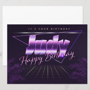 Judy Name First name lila retro card Birthday