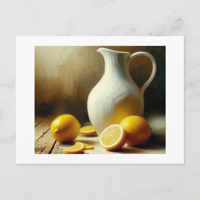 Jug and Lemons, Postcard (Front)