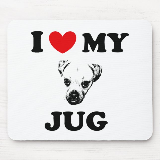jug dog mouse mat (Front)