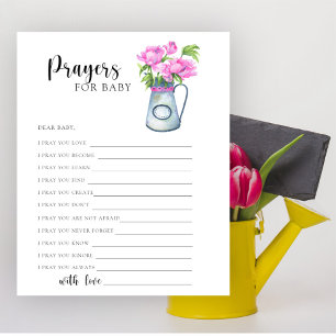 Jug of flowers - Party game prayers for baby