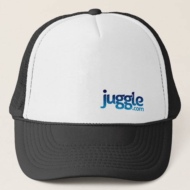 Juggle Blue Skulls Logo Trucker Hat (Front)