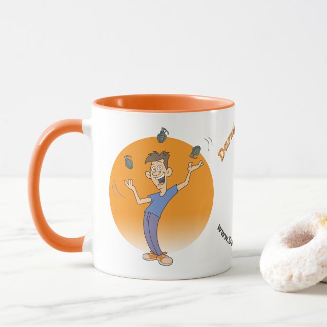 Juggle Doughnuts Not Grenades! Mug (With Donut)