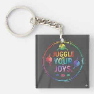 Juggle Your Joys – Playful Positive Energy T-Shirt Key Ring
