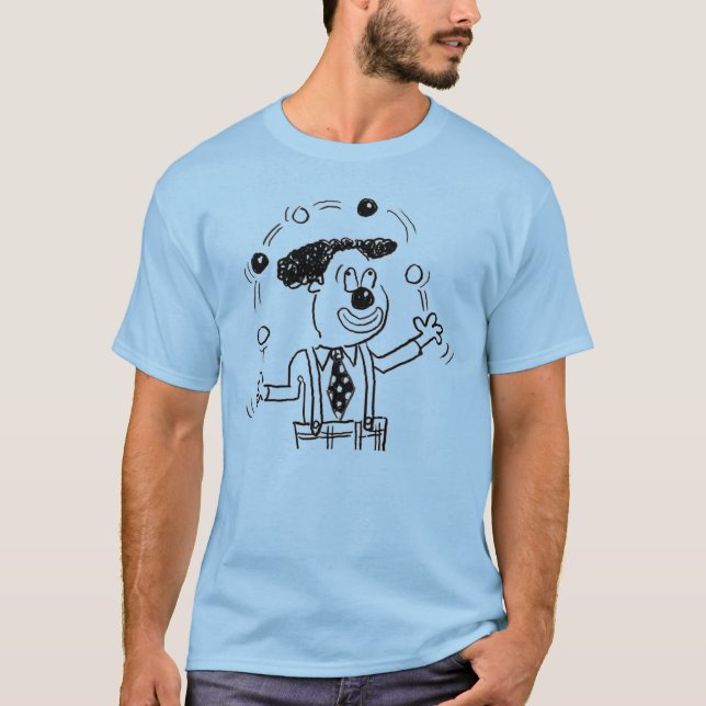 Juggler Juggling Balls in the Air Illustration T-Shirt (Front)