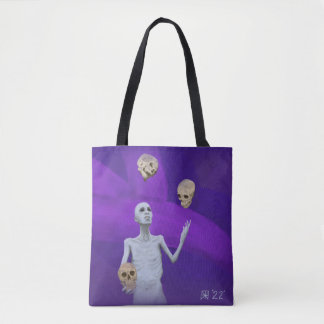 Juggler Juggling Skulls Fantasy Art Graphic Tote