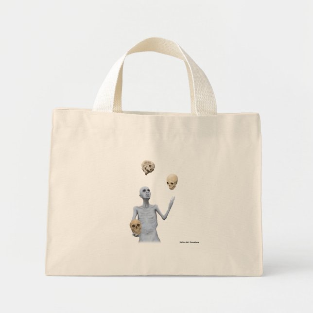 Juggler Juggling Skulls Fantasy Art Tote Bag (Front)