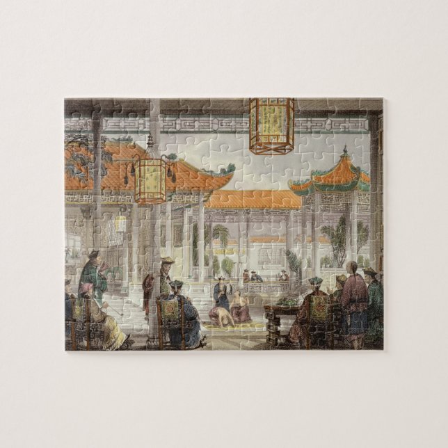 Jugglers Exhibiting in the Court of a Mandarin's P Jigsaw Puzzle (Horizontal)