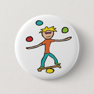 Juggling 6 Cm Round Badge