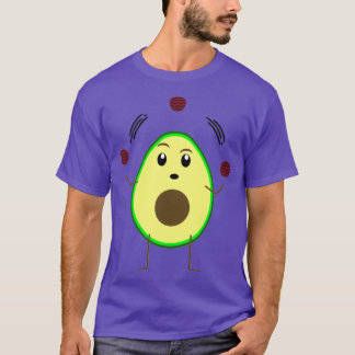 Juggling Avocado Cartoon T-Shirt