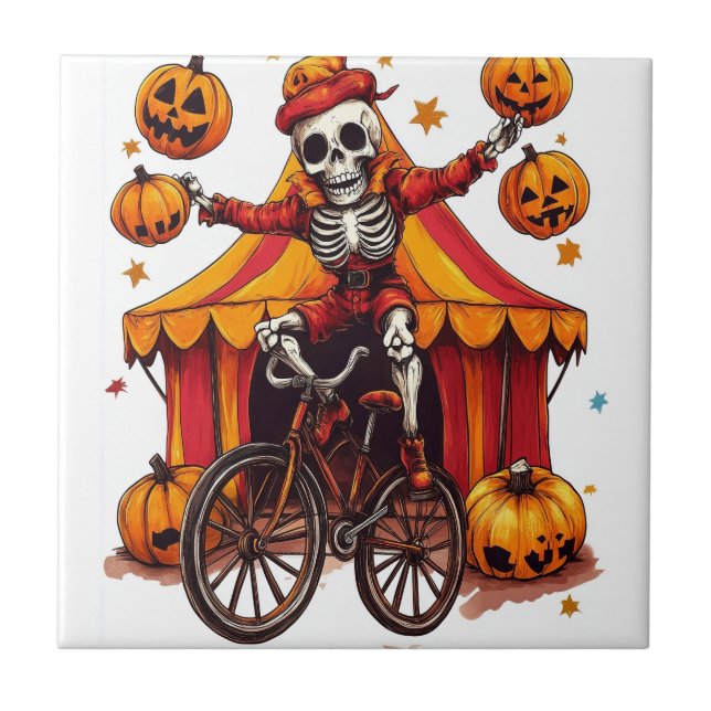 Juggling Bones � Hilarious Circus Skull Tile (Front)
