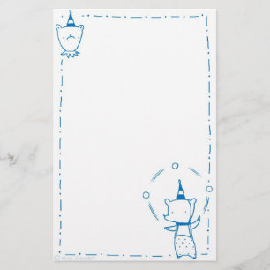 Juggling Circus Bear Stationery