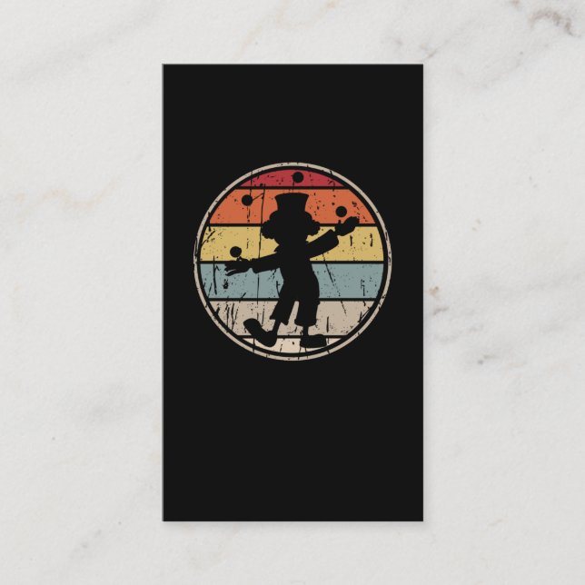 Juggling Clown Funny Circus Juggler Business Card (Front)