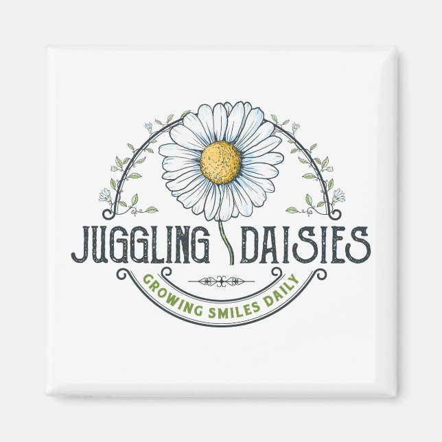 Juggling Daisies Logo Magnet (Front)